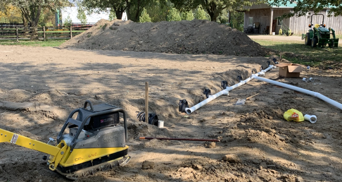 drainage and greenhouse install